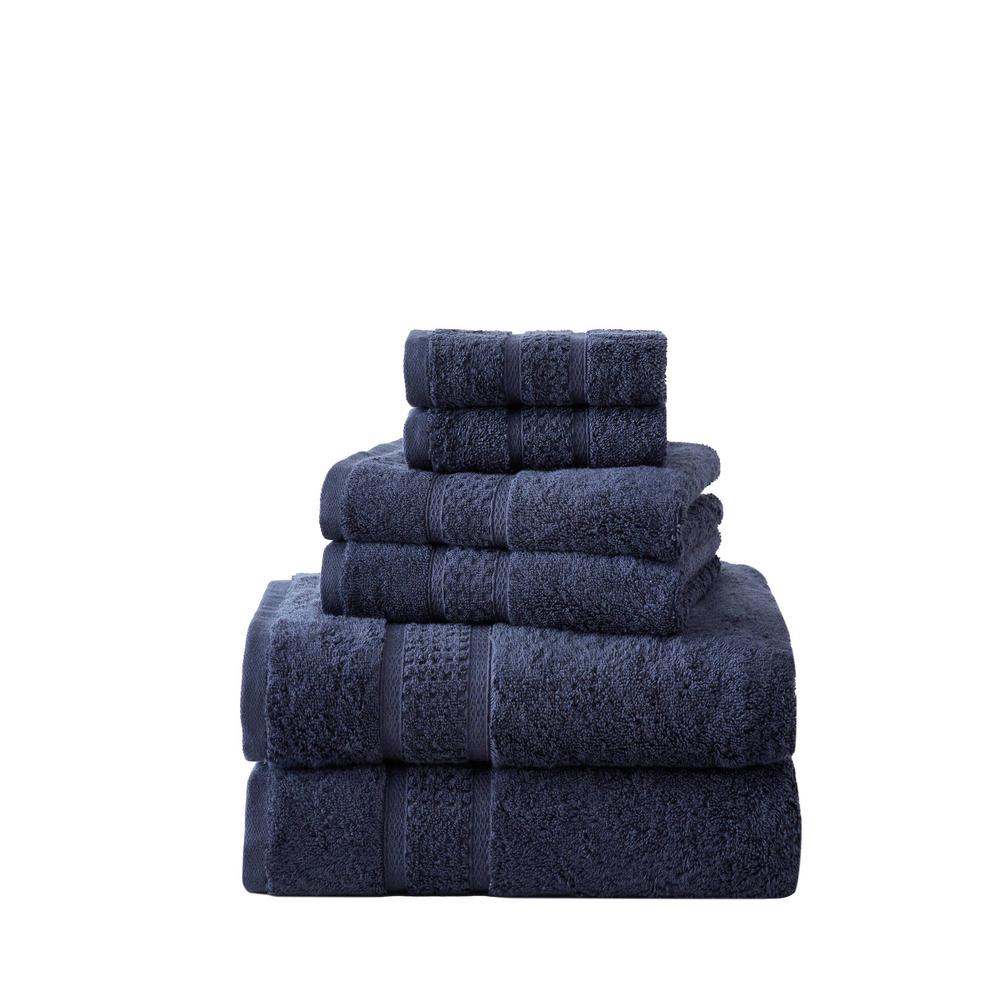 Nautica Oceane 6Piece Navy Blue Cotton Towel SetUSHSAC1167625 The