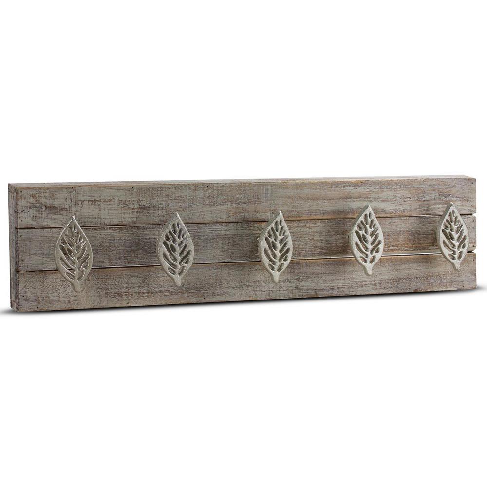 Crystal Art Gallery Leaves Wood Metal Coat Rack Wall Hooks 154086web Crystal Art Gallery Leaves Wood Metal Coat Rack Wall Hooks