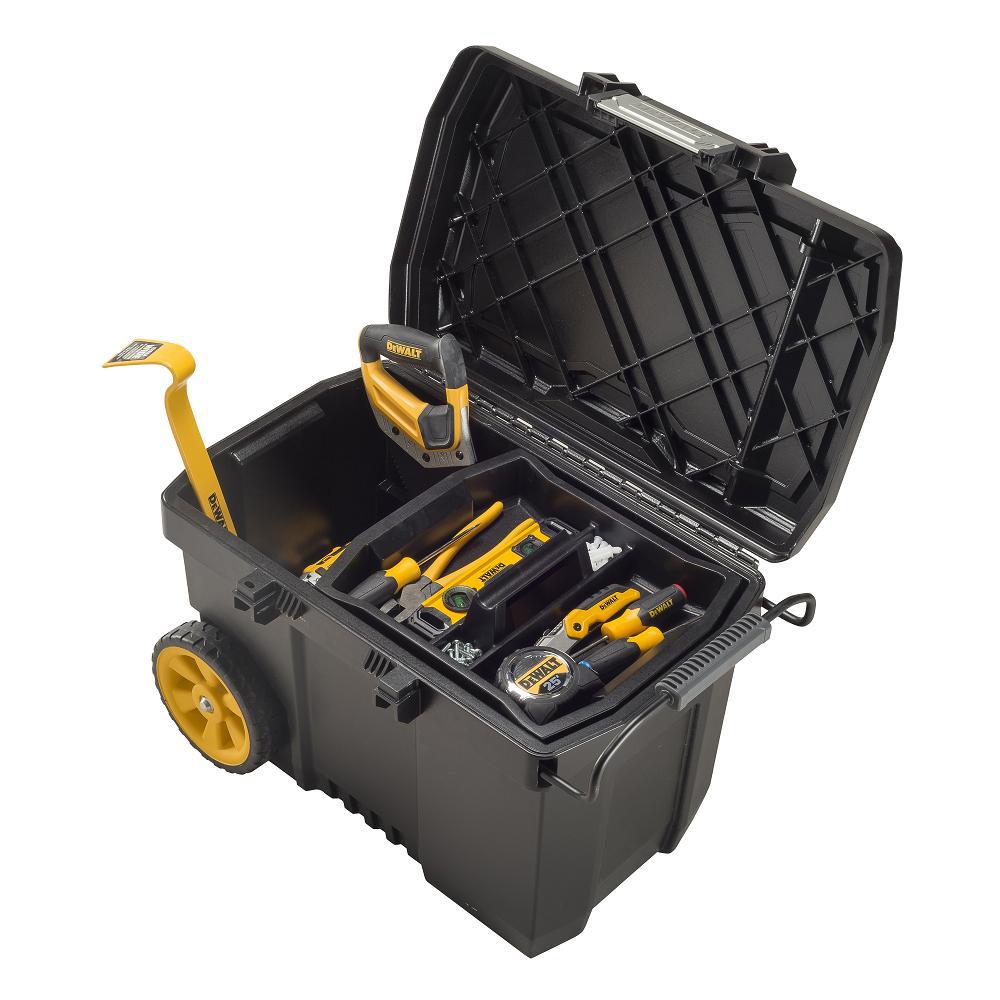 Mobile Tool Contractor Storage Rolling Bin Chest Box Handle DEWALT DWST33090