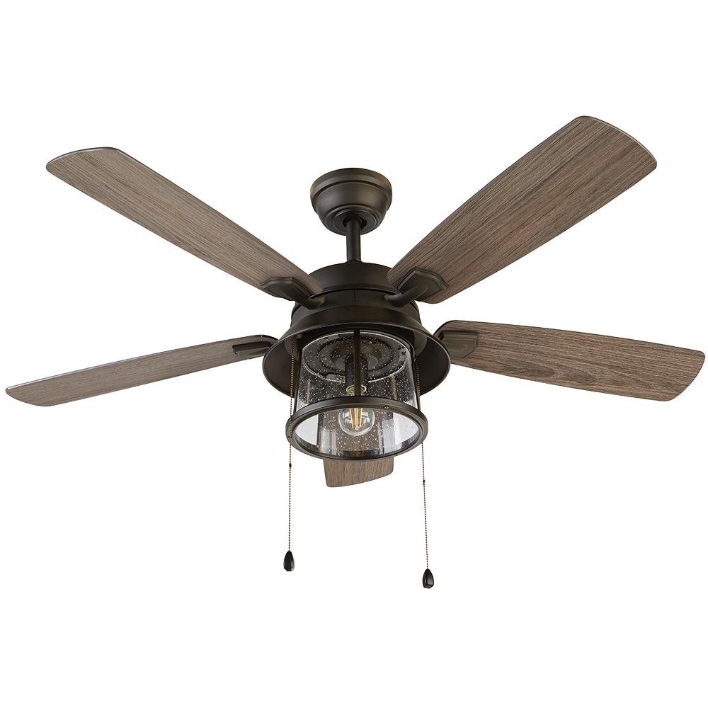 Shanahan 52 In Led Indoor Outdoor Bronze Ceiling Fan With Light Kit