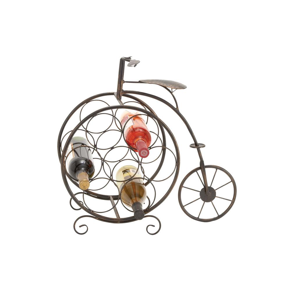 Brass Brown Penny Farthing Bike 8 Bottle Wine Rack Brass Brown Penny Farthing Bike 8 Bottle Wine Rack