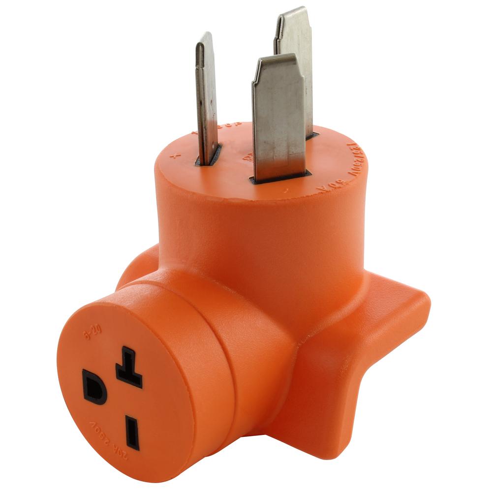 AC WORKS NEMA 6-20R 15 Amp/20 Amp 250-Volt T-Blade Connector to NEMA