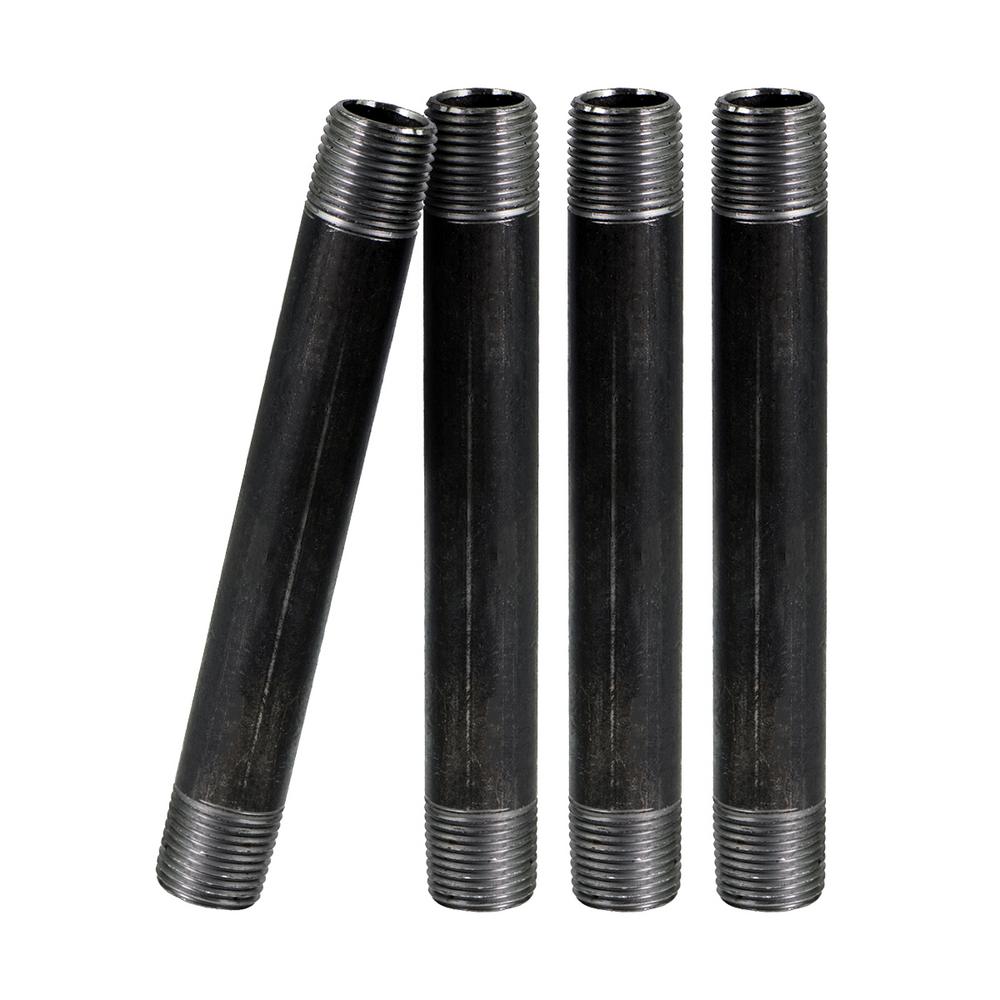 Black Iron Malleable Gas Pipe Nipple Fitting 5 1//2/" x 36/" Pack of