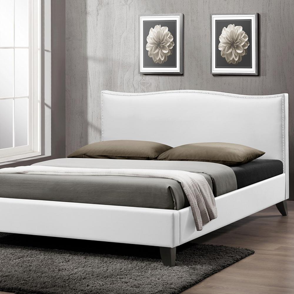 Baxton Studio Battersby Transitional White Faux Leather Upholstered Queen Size Bed 28862 5008 Hd The Home Depot - Leather Upholstered Bed Queen Size Baxton Studio Battersby Transitional White Faux Leather Upholstered Queen Size Bed 28862 5008 Hd The Home Depot - Leather Upholstered Bed Queen Size