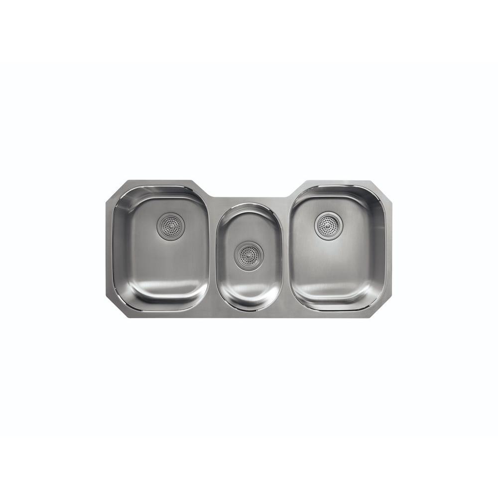 Triple Bowl Kohler Kitchen Sinks Kitchen The Home Depot