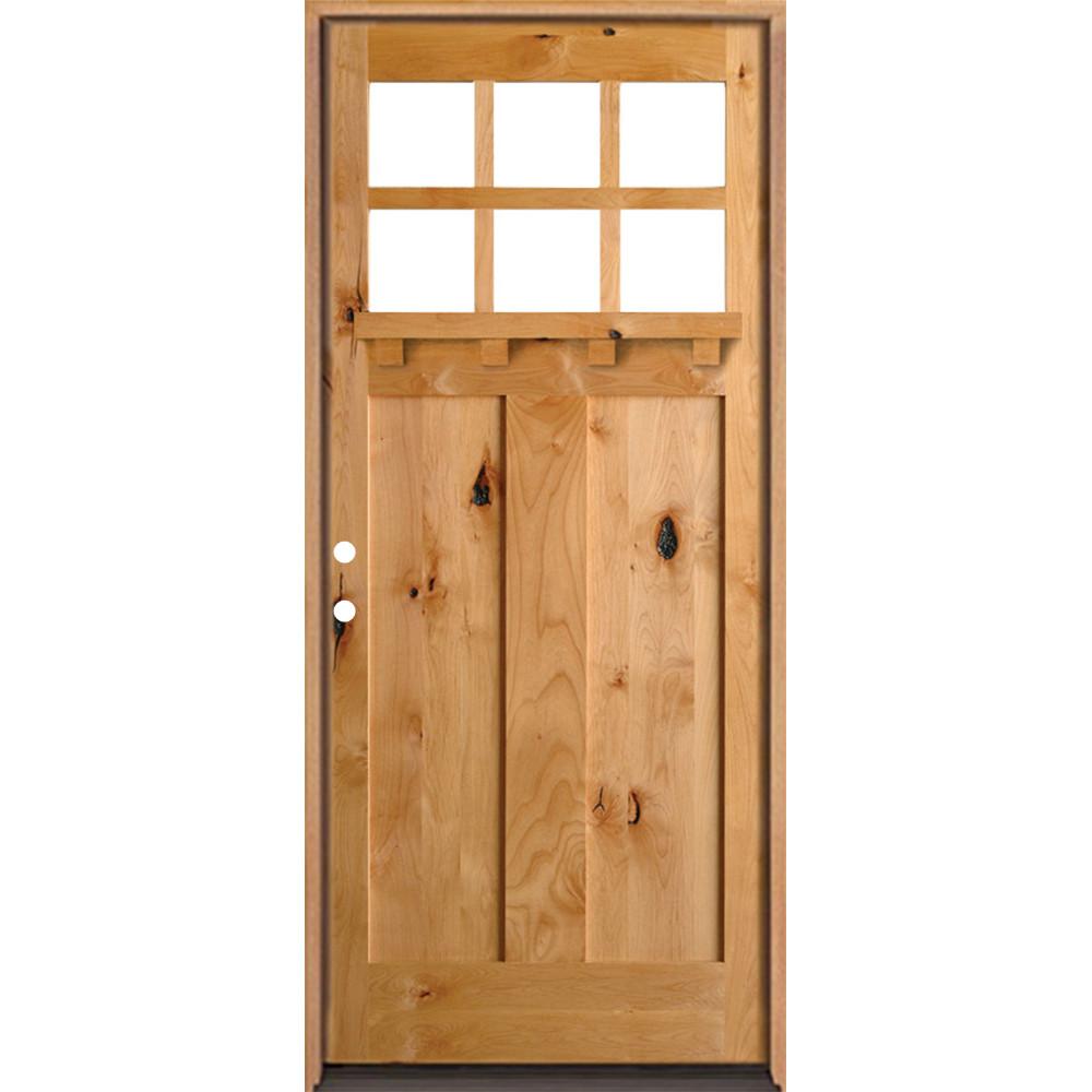 44 96 x door wood Panel Shelf x Right 6Lite Hand in. Krosswood Low 3 96 E Doors in. 36 Craftsman Clear w/Dentil