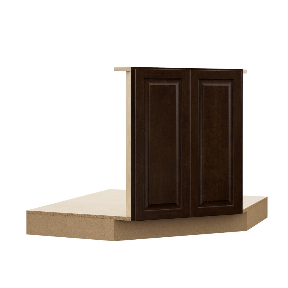 Hampton Bay Designer Series Gretna Partially Assembled 42x34.5x23.75 in. Corner Sink Base ...