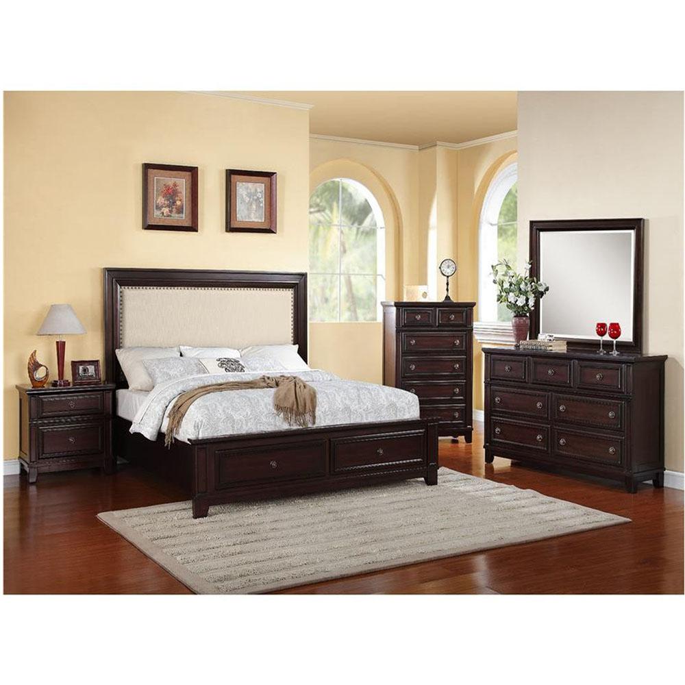 Cambridge Willow Storage 5 Piece Espresso Bedroom Suite 