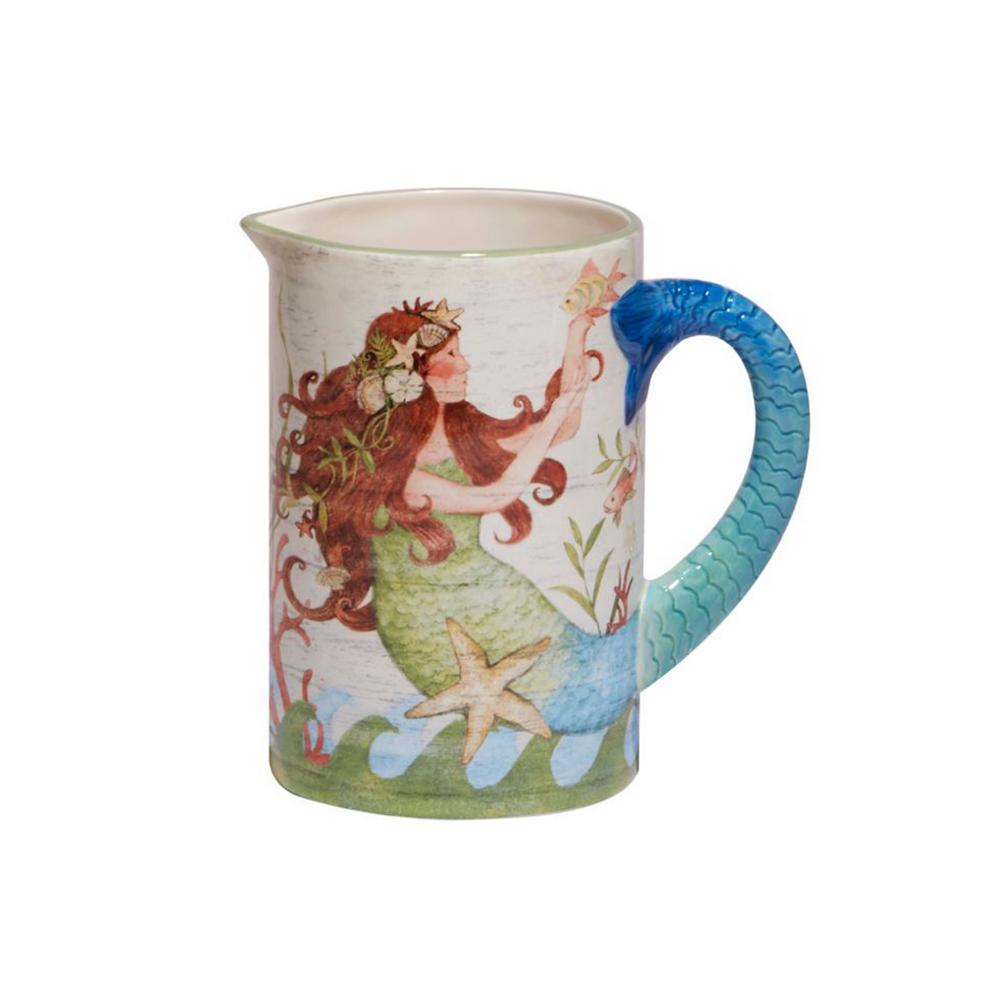 Sea Beauty 80 oz. Multi-Colored Pitcher