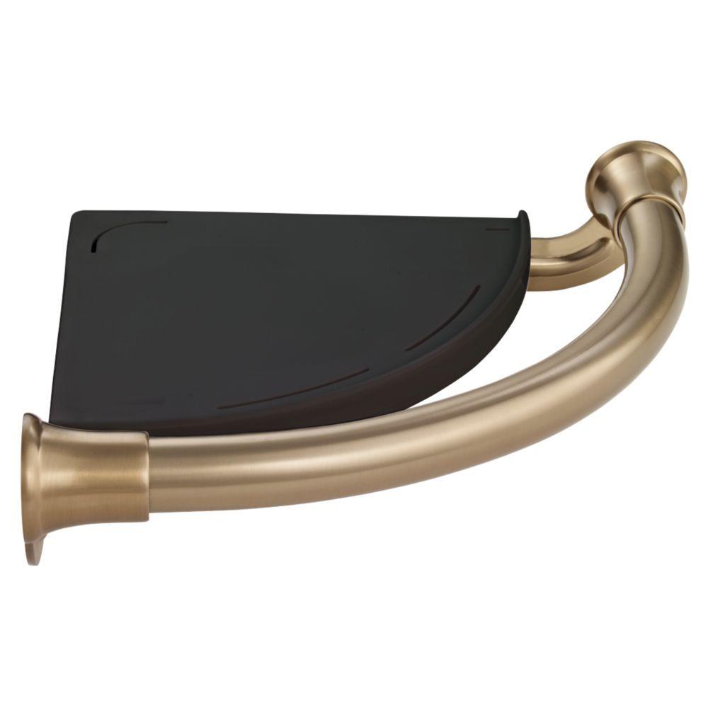 Delta Decor Assist Transitional Corner Shelf with 83/4 in. Assist Bar