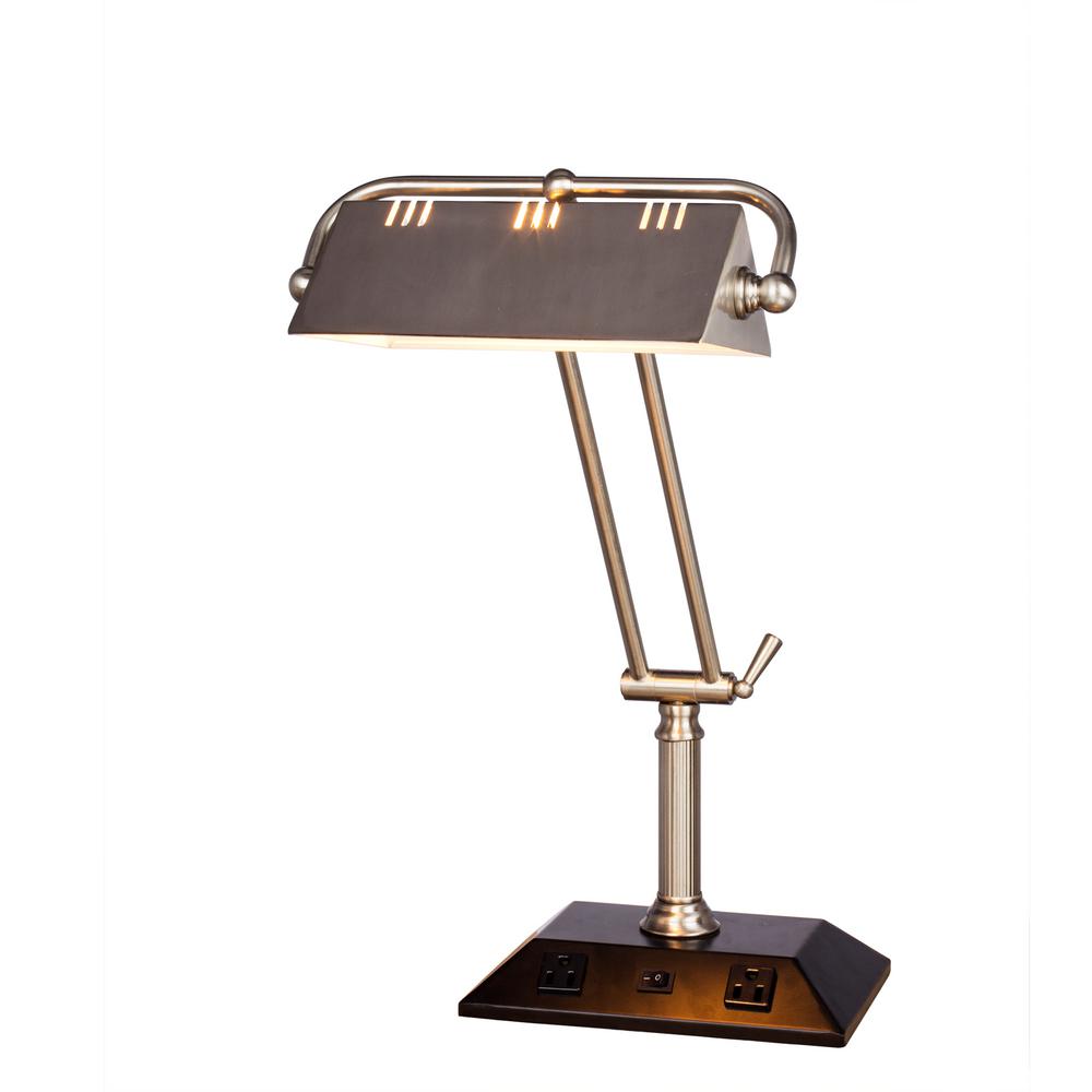 Fangio Lighting 24 In Adjustable Brushed Steel Tech Table Lamp With 2 Base S