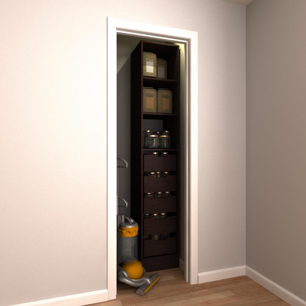 Modifi 15 in. W x 15 in. D x 84 in. H Melamine Pantry Organizer Kit