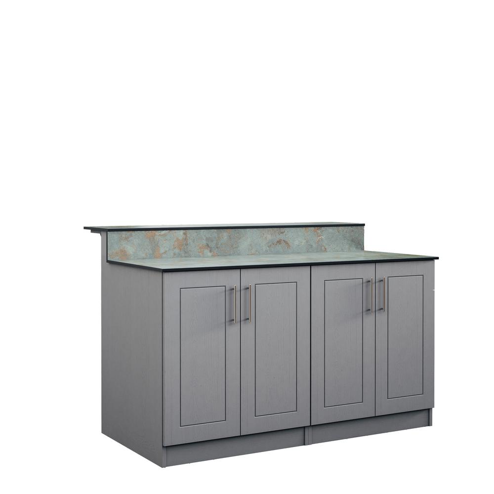 Weatherstrong Palm Beach 59 5 In Outdoor Bar Cabinets With Outdoor Bar Cabinets