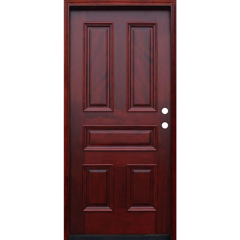 Pacific Entries 36 In X 80 Traditional 5 Panel Stained Mahogany Customer Reviews