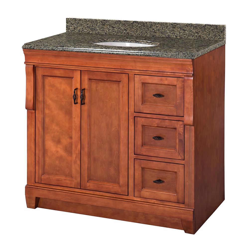 Foremost Naples 37 in. W x 22 in. D Bath Vanity n Warm Cinnamon with