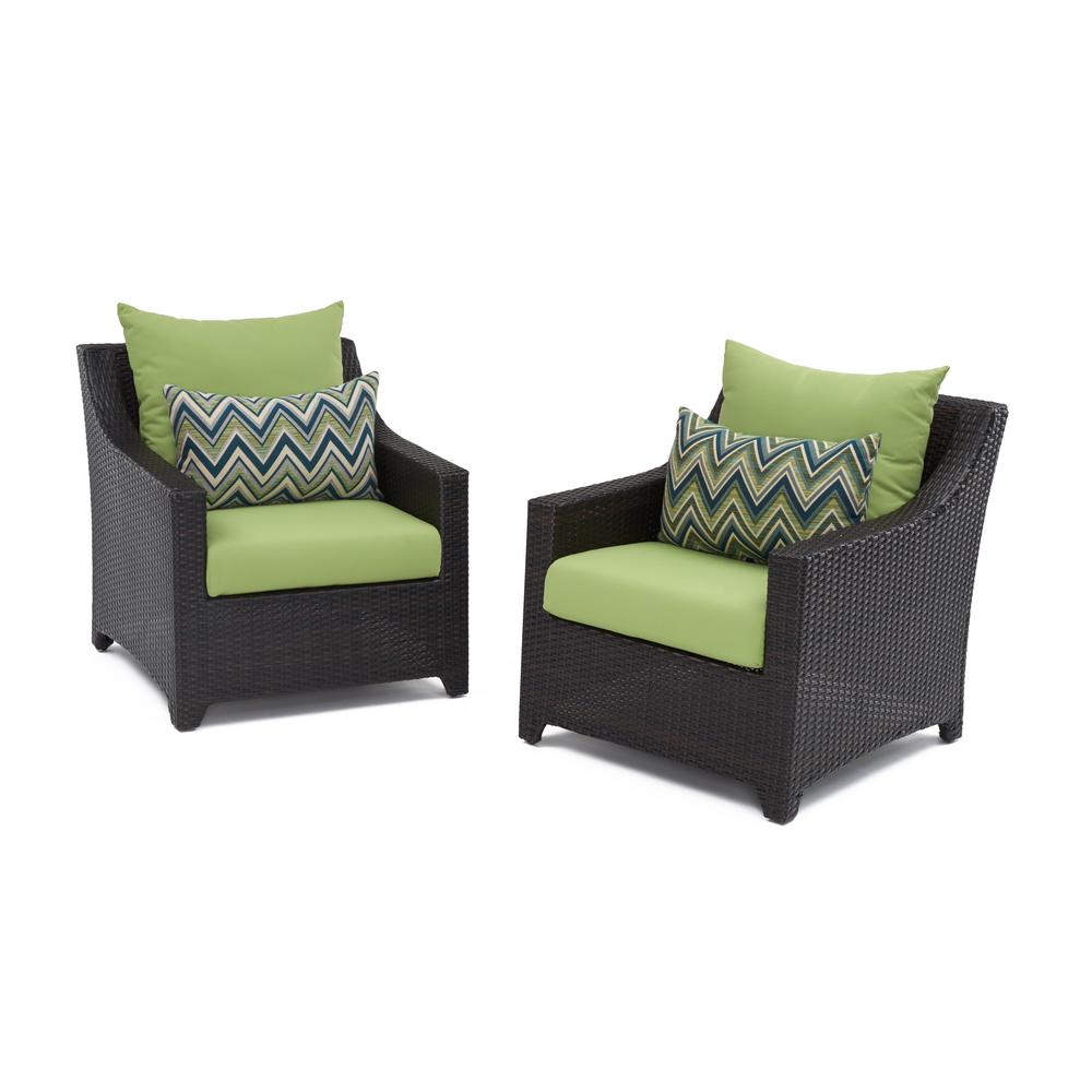 Green Wicker Patio Chairs Patio Furniture The Home Depot