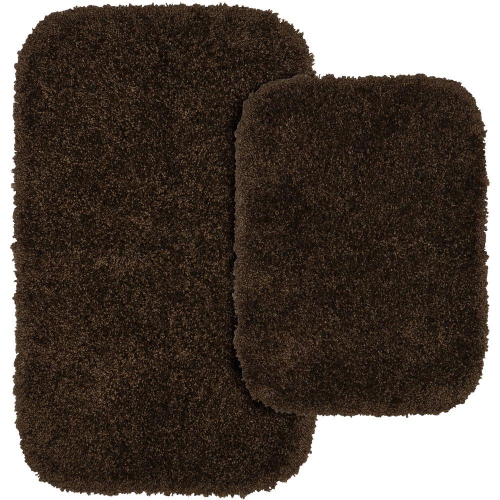 Garland Rug Serendipity Chocolate 21 in. x 34 in. Washable Bathroom 2