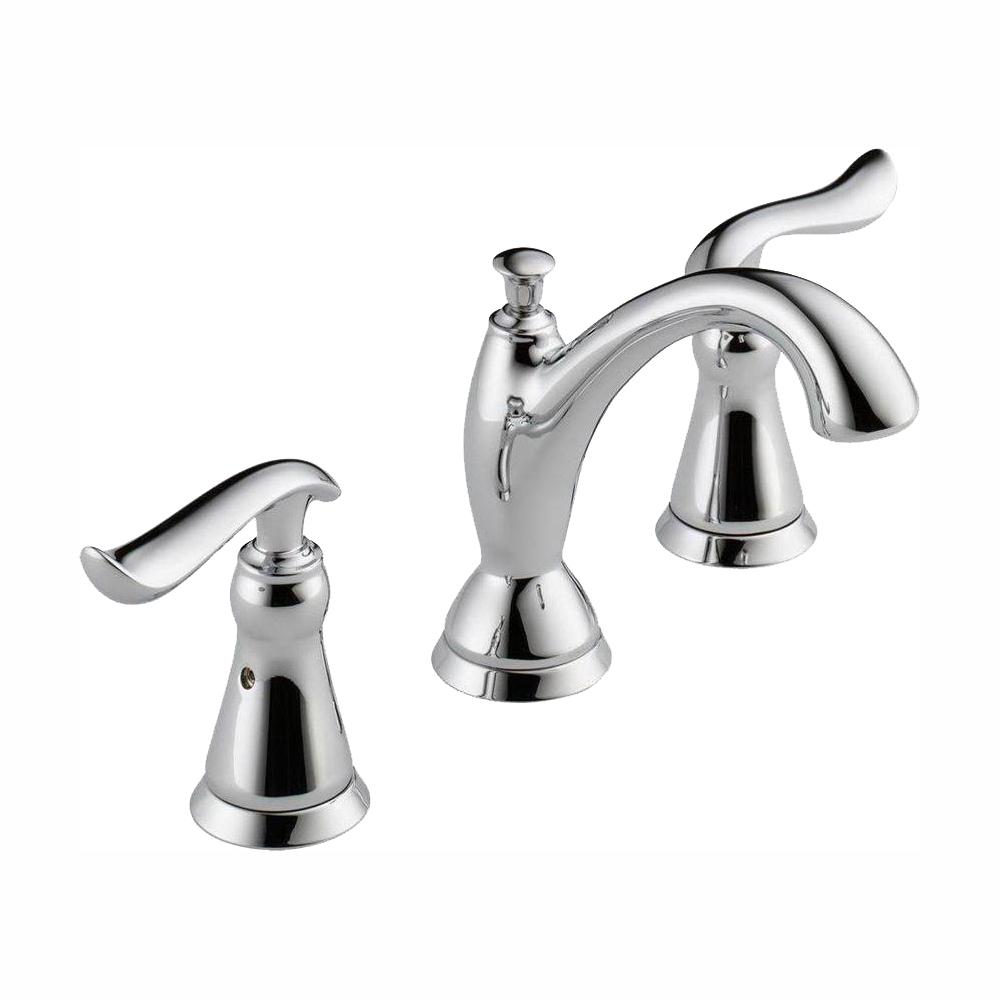 Delta Linden 8 In Widespread 2 Handle Bathroom Faucet With Metal Drain Assembly In Chrome 3594 Mpu Dst The Home Depot