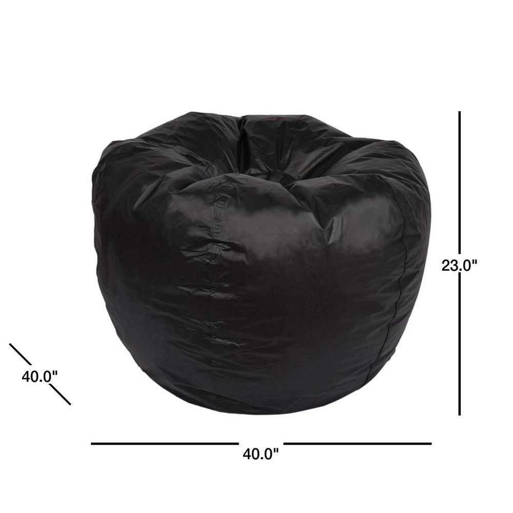 Ace Casual Furniture Black Vinyl Bean Bag 1320701 The Home Depot