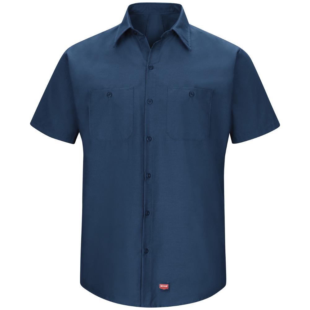 Red Kap Men�s 3XLarge Navy MIMIX Short Sleeve Work Shirt