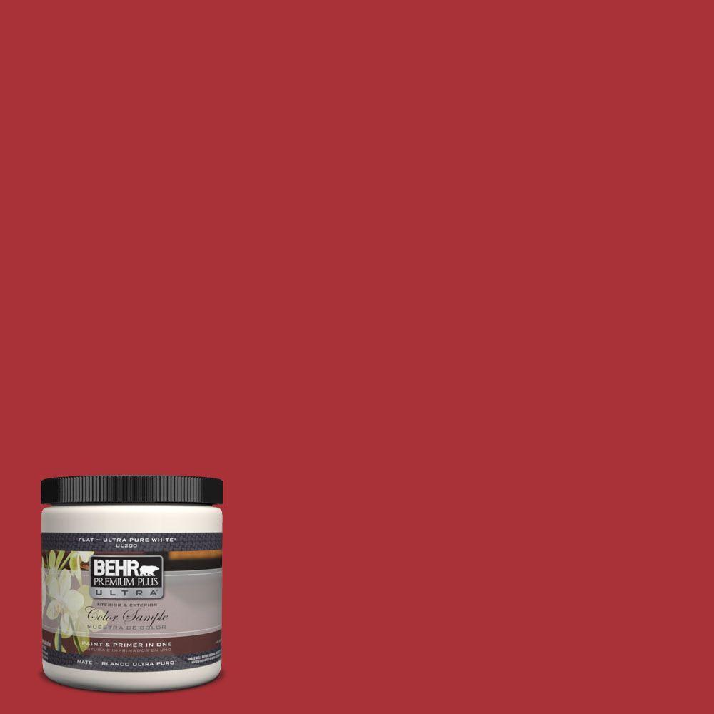 Behr Premium Plus Ultra 8 Oz S G 160 California Poppy Matte S G 160 California Poppy Matte Interior Exterior Paint And Primer In One Sample