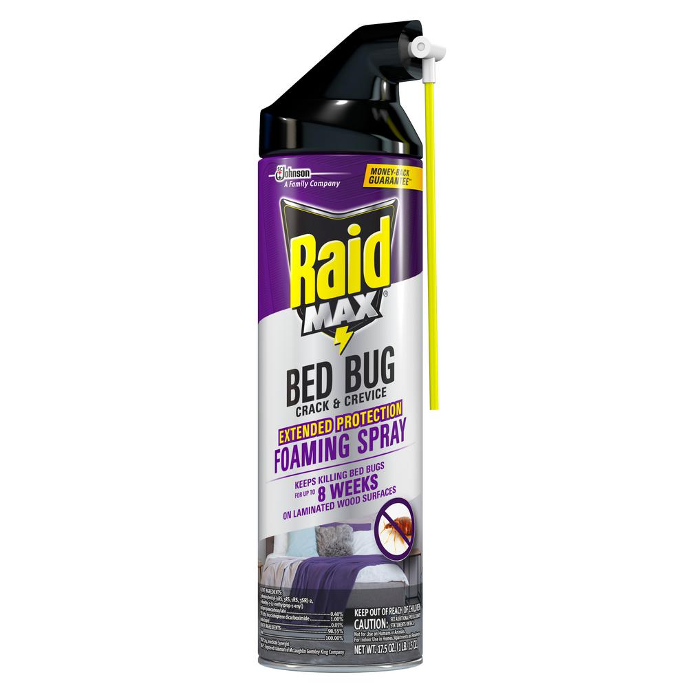 Raid Max 17 5 Oz Foamingcrack And Crevice Bed Bug Killer 305739 The Home Depot