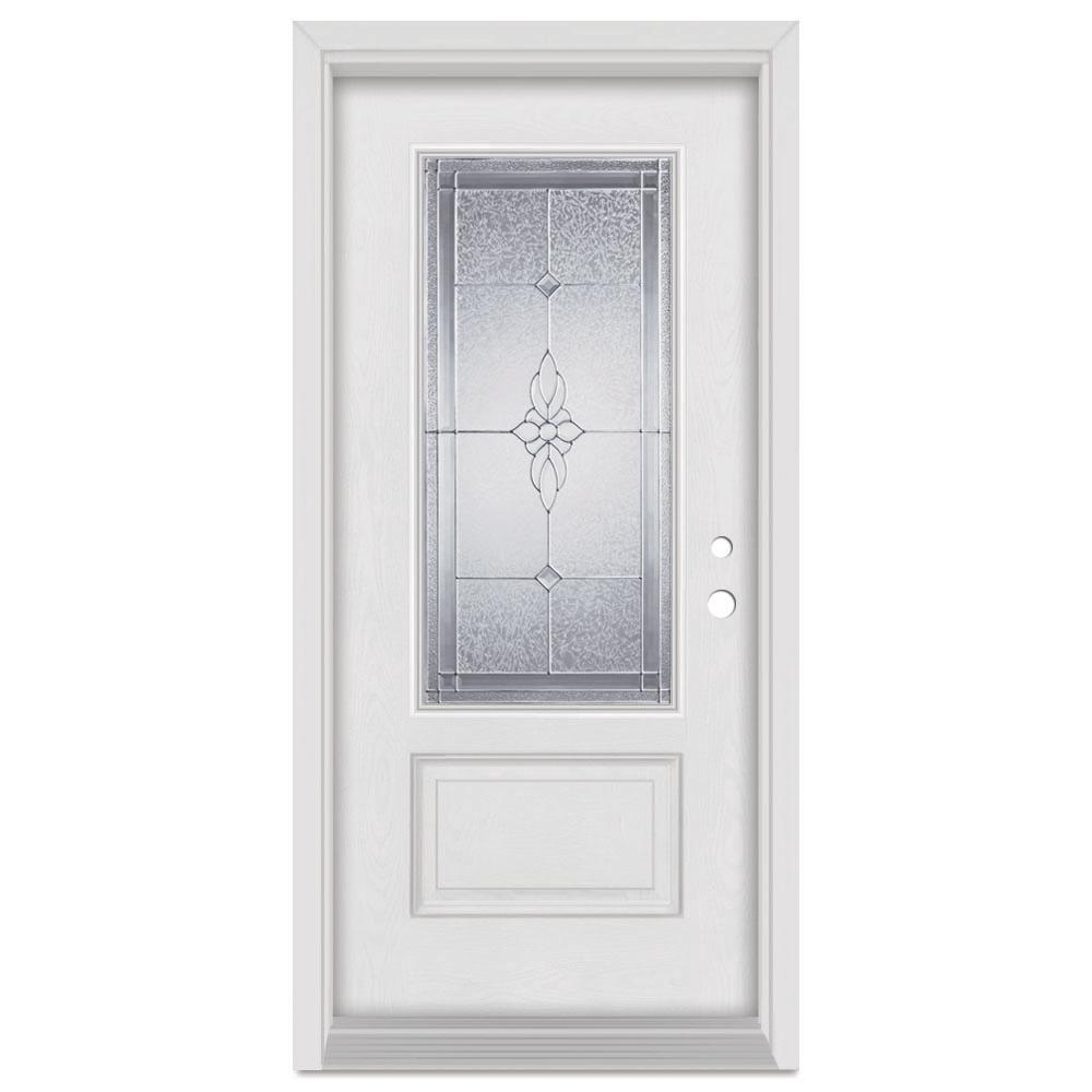 Stanley Doors 32 In X 80 In Victoria Left Hand Zinc Finished