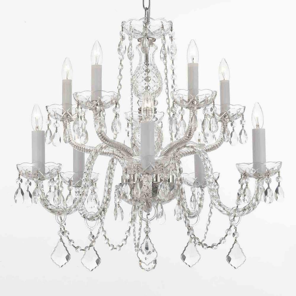 Harrison Lane Empress 10 Light Crystal Candle Style Plug In Empress 10 Light Crystal Candle Style Plug In Chandelier