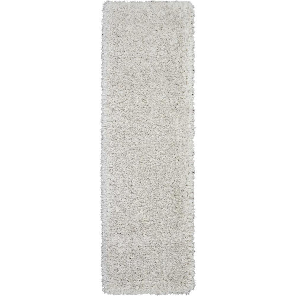 Nourison Ultra Plush Shag 8' Runner Grey Plush Area Rug459930 The