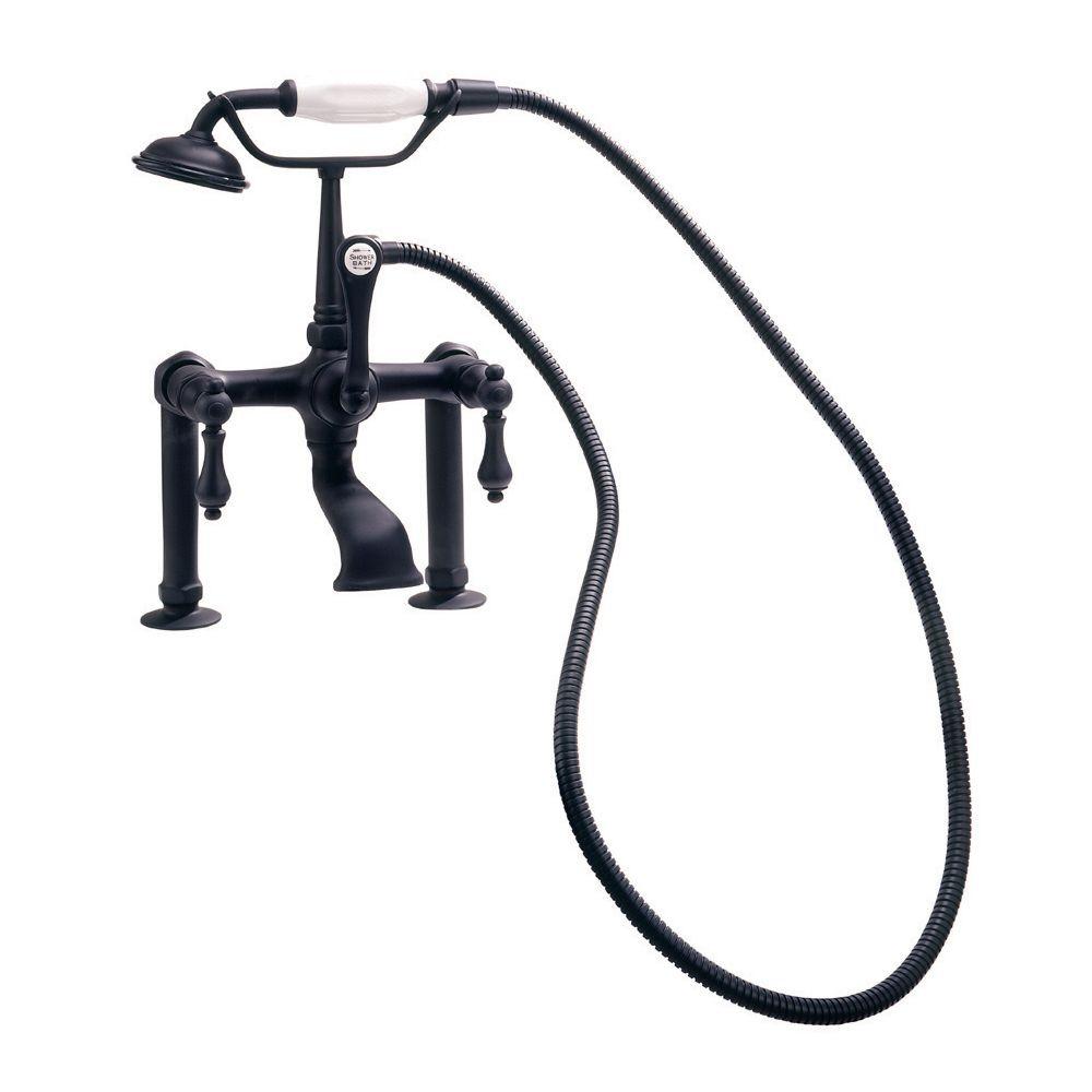 Elizabethan Classics 3Handle RimMount Claw Foot Tub Faucet with Hand