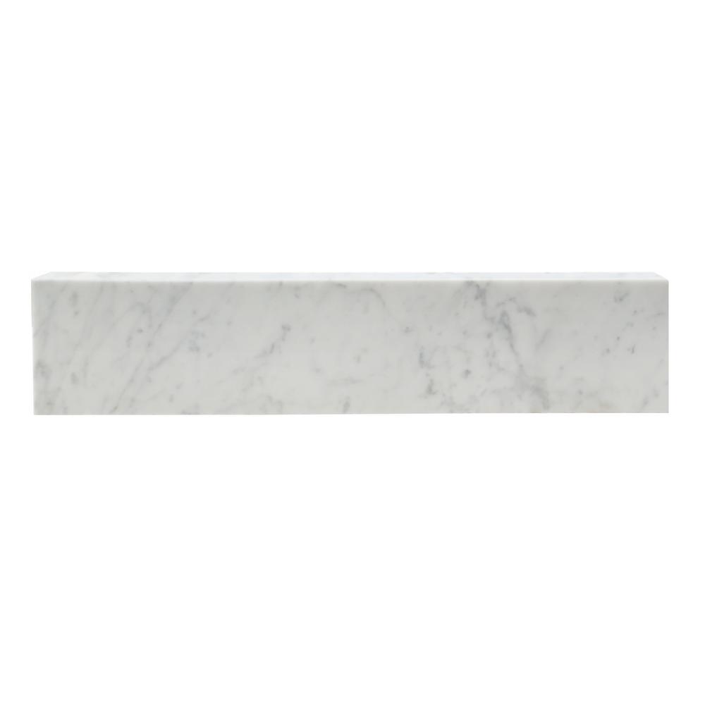 21.25 in. Bianco Marble Vanity Sidesplash in Carrara White TH0572 The