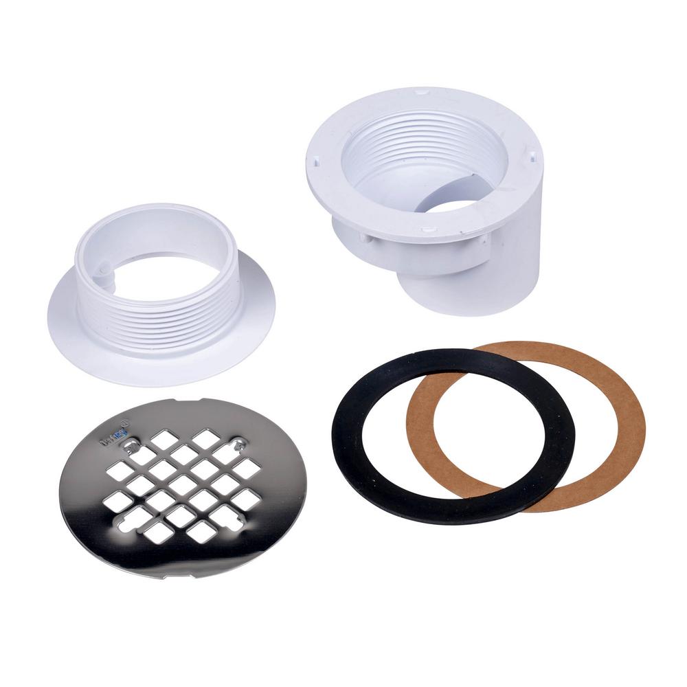 Oatey Pvc Offset Shower Drain With Round 4 1 In Stainless Oatey Pvc Offset Shower Drain With Round 4 1 In Stainless
