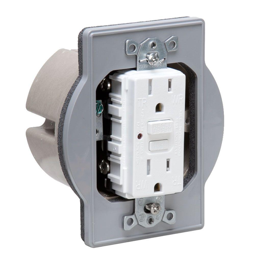 How do I replace a round metal outlet box with a GFCI outlet? r