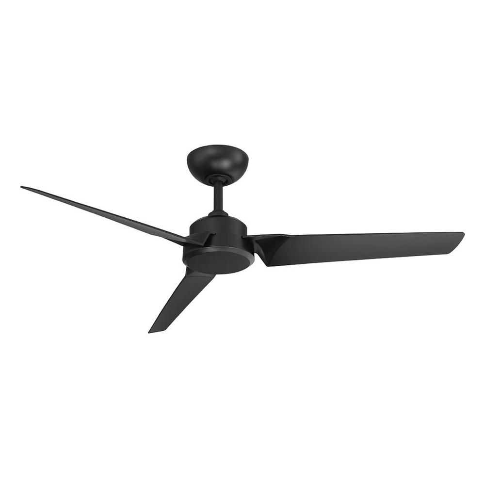 Modern Forms Roboto 52 In Indoor Outdoor Matte Black 3 Blade Smart Ceiling Fan With Wall Control