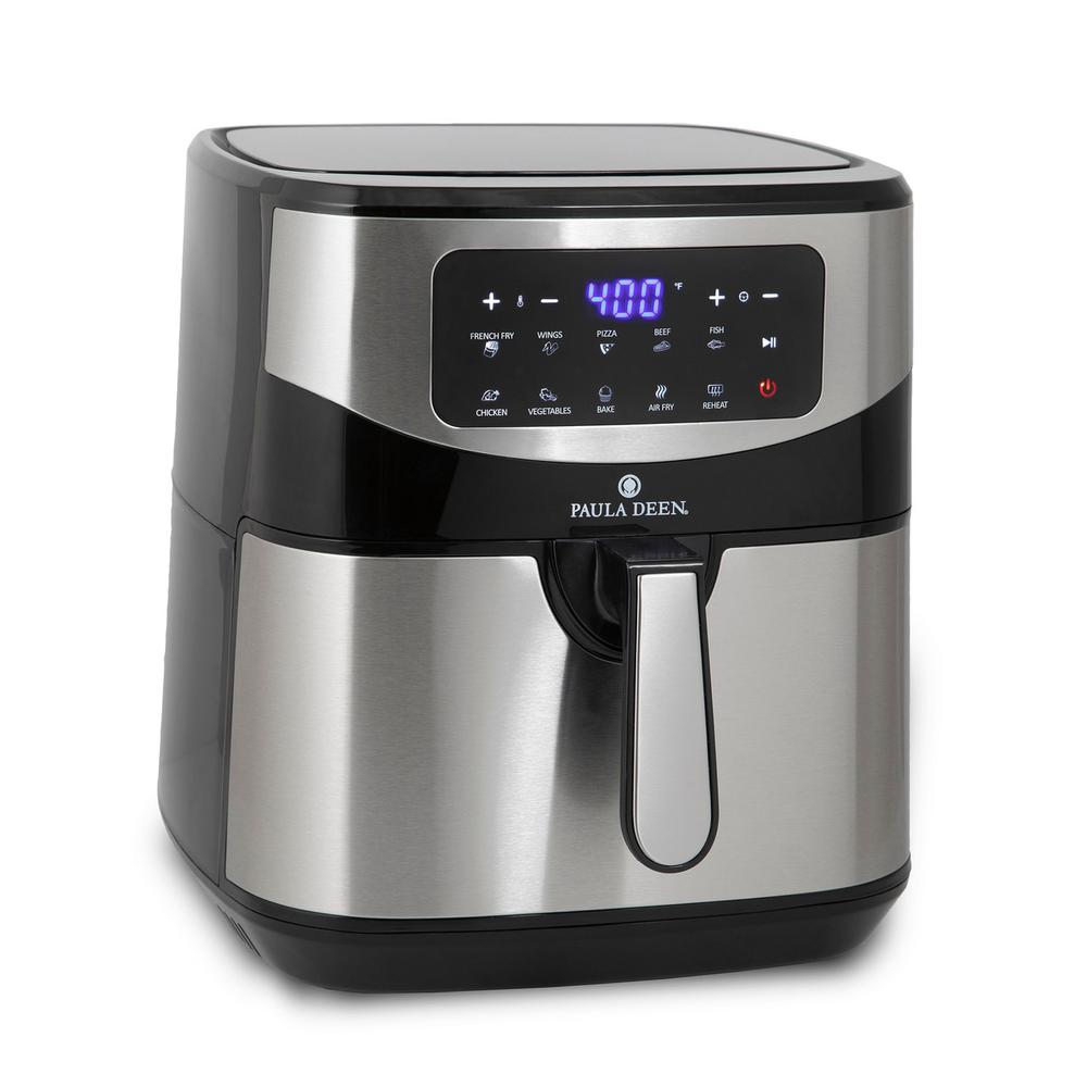 Paula Deen 10 Qt Silver Stainless Steel Air Fryer With Digital LED   Silver Stainless Steel Paula Deen Air Fryers Pdkdf579ss 64 600 