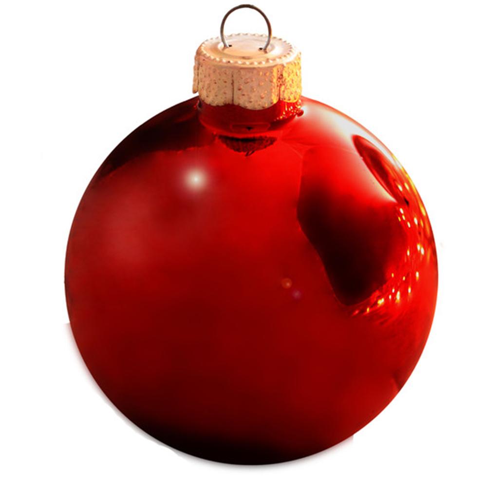 Whitehurst 1.25 in. Red Shiny Glass Christmas Ornaments (40-Pack)-28340