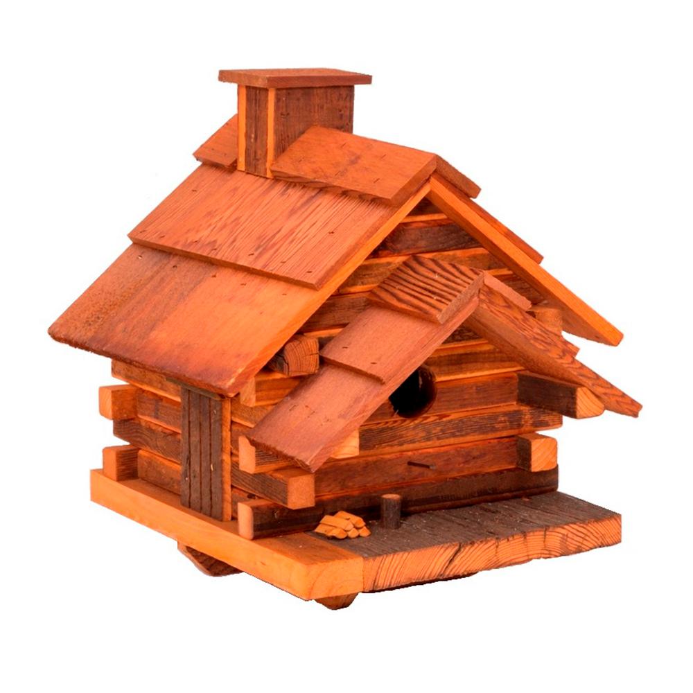 Home Bazaar Conestoga Log Cabin Birdhouse Hba 1002 The Home Depot