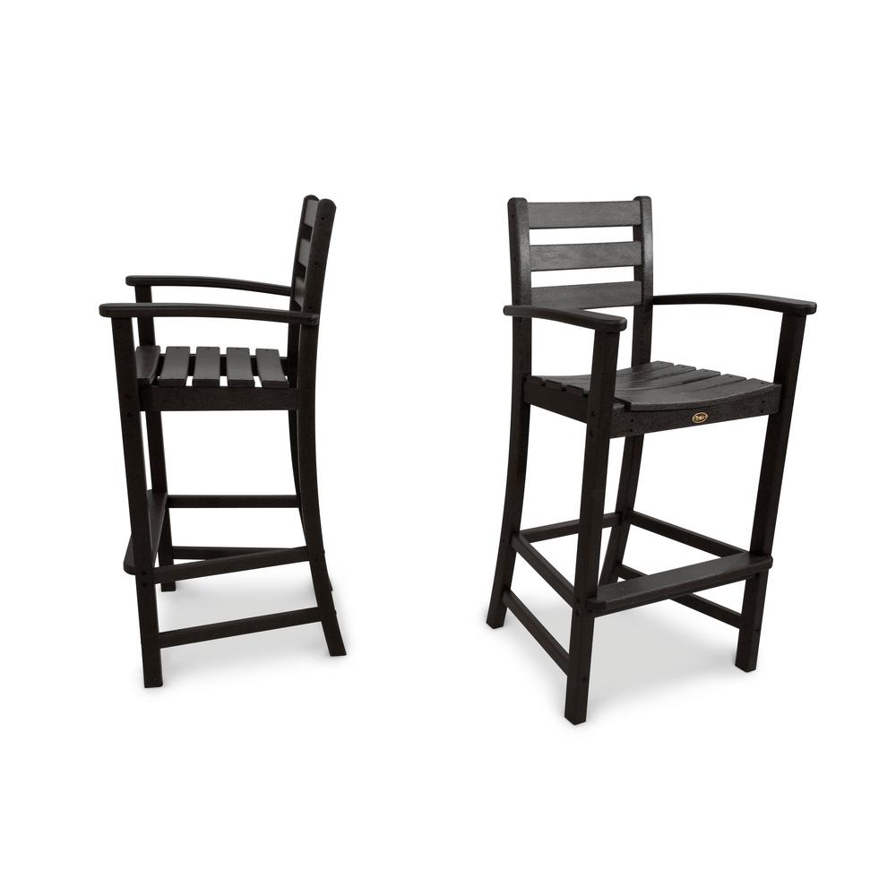 Trex Outdoor Furniture Monterey Bay Charcoal Black 2 Piece Patio Bar Trex Outdoor Furniture Monterey Bay Charcoal Black 2 Piece Patio Bar Chair Set