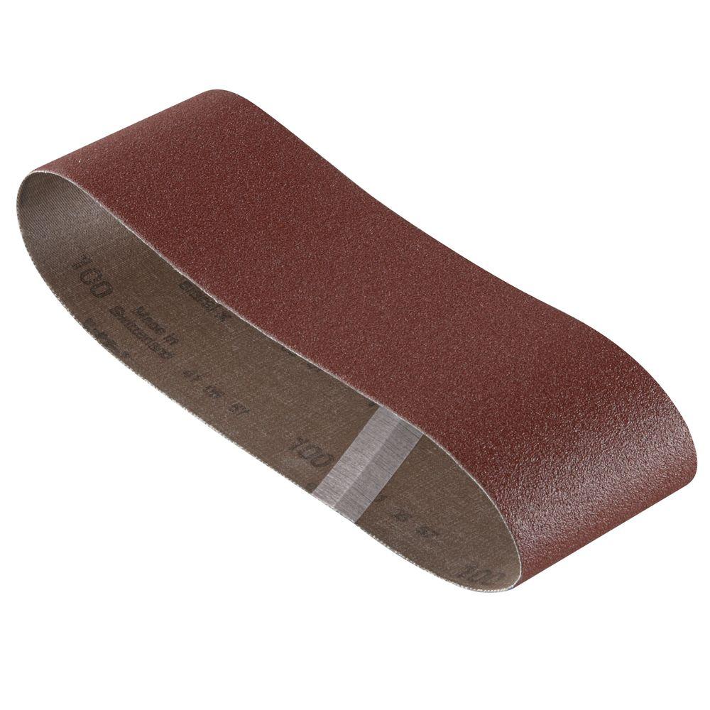 Bosch 3 inch x 21 inch Red 60/80/100 Assorted Grits Sanding Belt Pack (3-Pack) by Bosch