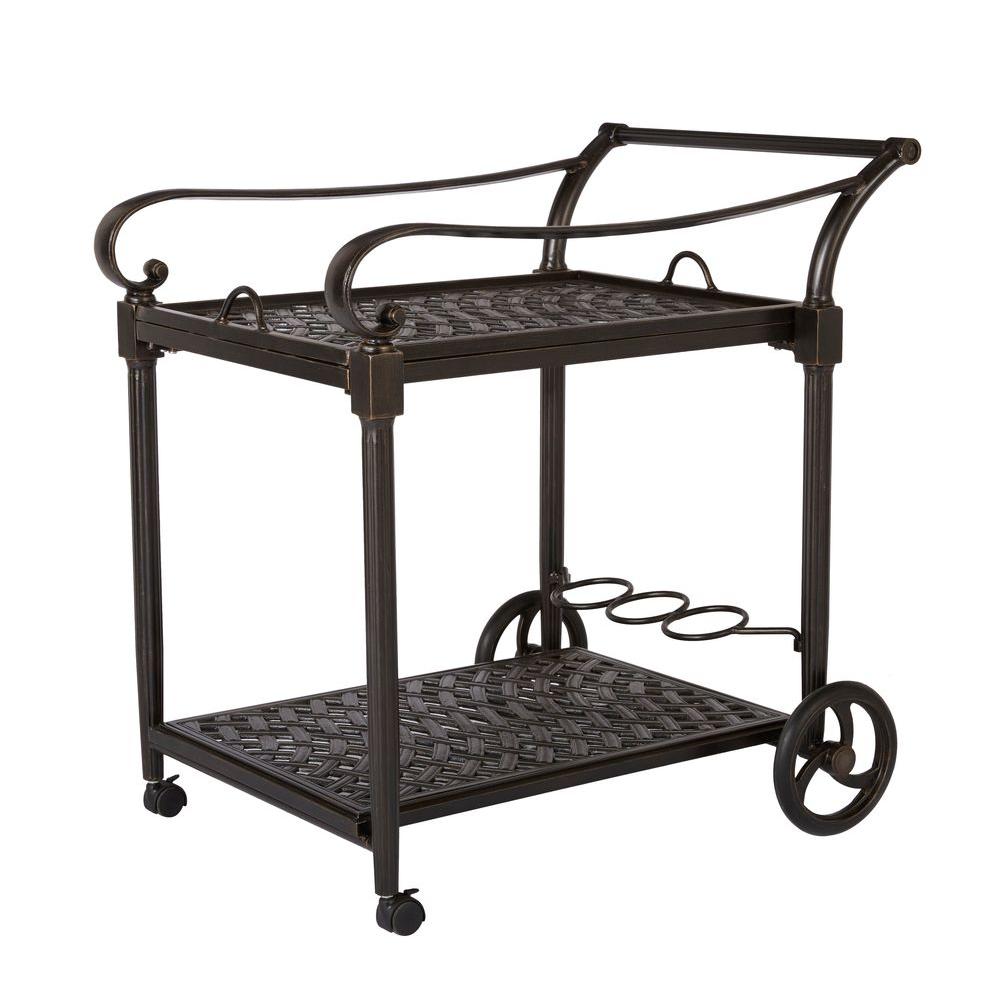 Outdoor Bar Carts Furniture The Home Depot Edington Serving Trolley