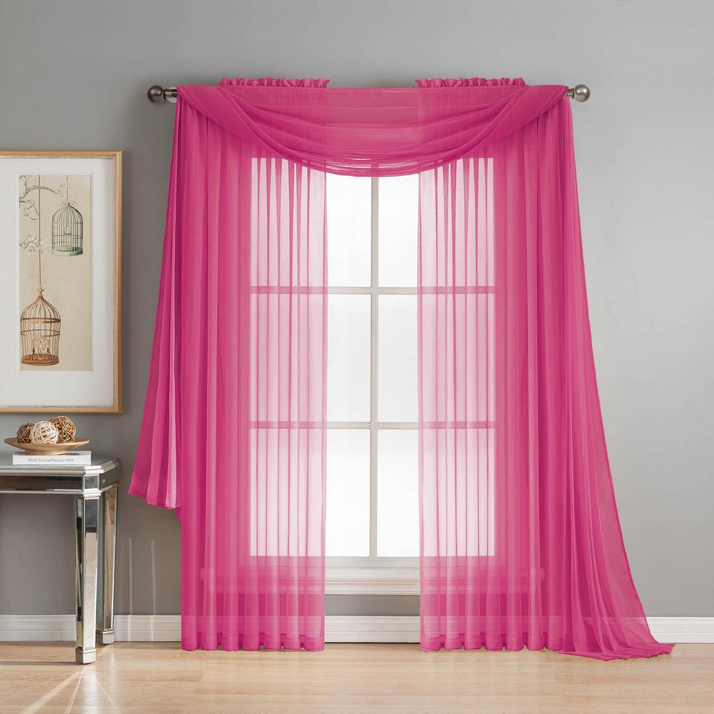 Window Elements Diamond Sheer Voile 56 In W X 216 L Curtain Window Elements Diamond Sheer Voile 56