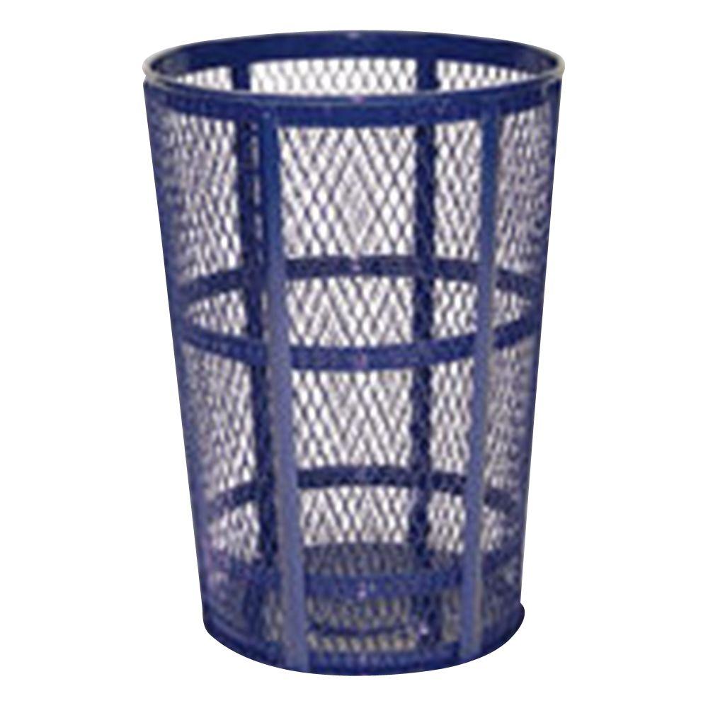 Rubbermaid Commercial Products 45 Gal. Cobalt Blue Round Street Trash ...