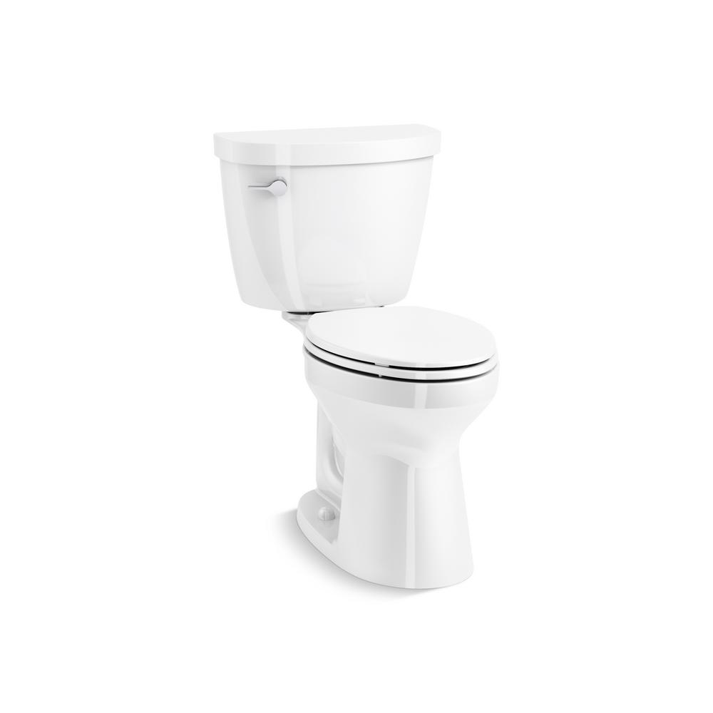 KOHLER Cimarron Revolution 360 Complete Solution 2-piece 1.28 GPF Single Flush Elongated Toilet in White, with Slow-Close Seat