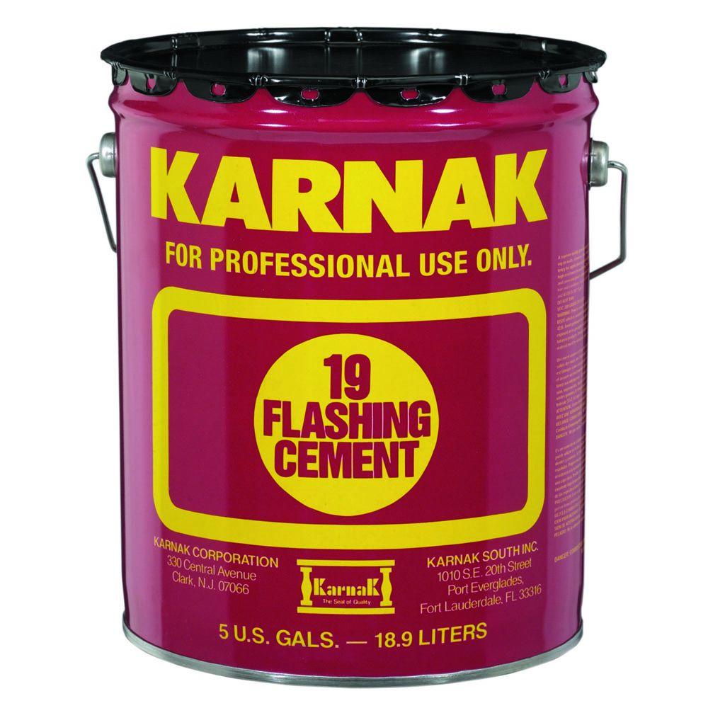 Karnak 5 Gal. Asphalt Flashing Cement Roofing Adhesive-19-5 - The Home ...