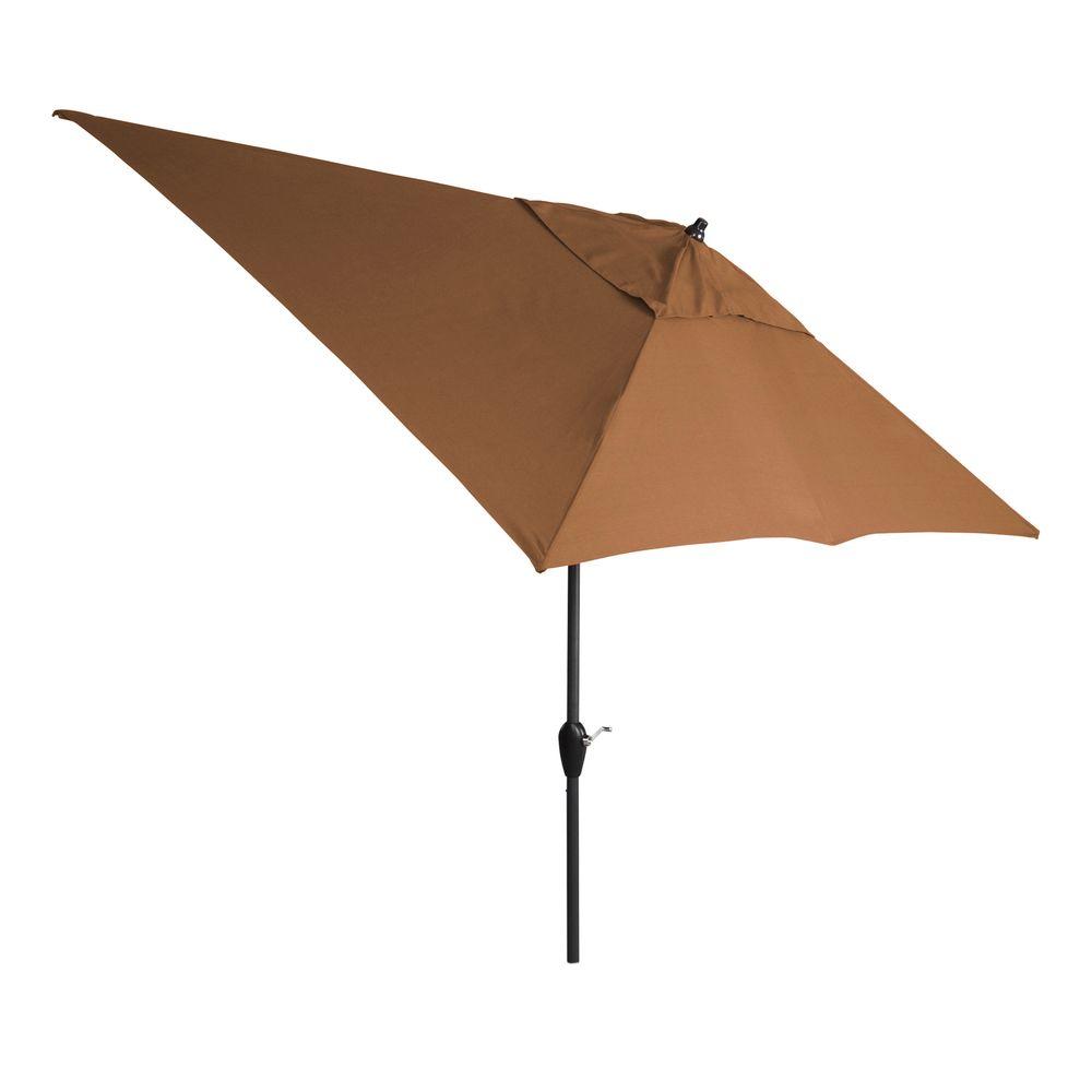 Hampton Bay 10 Ft X 6 Aluminum Patio Umbrella In Cashew With Aluminum Patio Umbrella In Cashew With Push