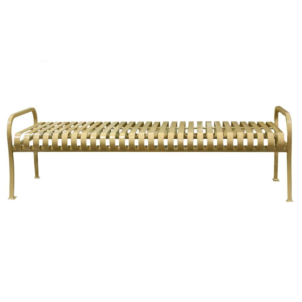 Paris 6 Ft Tan Premier Backless Bench 460 076 0011 The Home Depot
