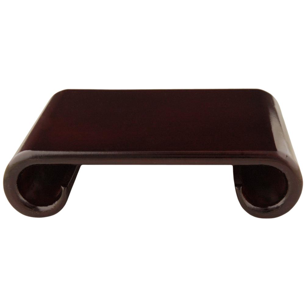 Oriental Furniture Rosewood 6 In W Decorative Scroll Stand St