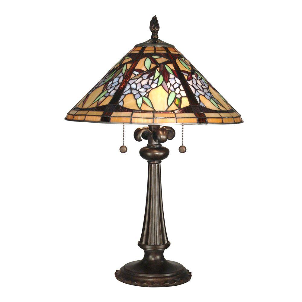 Dale 26 In Fl Branch Art Glass Table Lamp Tt10526 The Fl Branch Art Glass Table Lamp