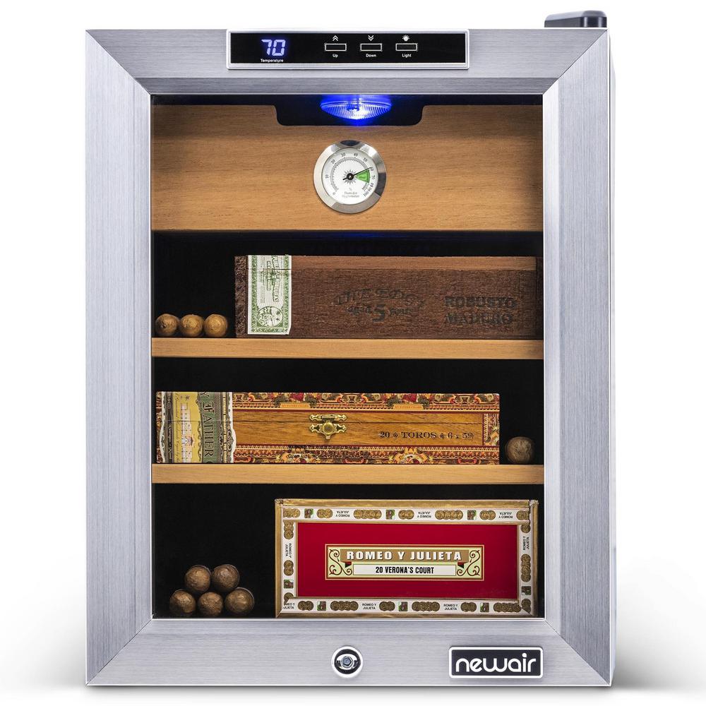 NewAir Premium 250Count Cigar Humidor with Spanish Cedar Wood Shelves