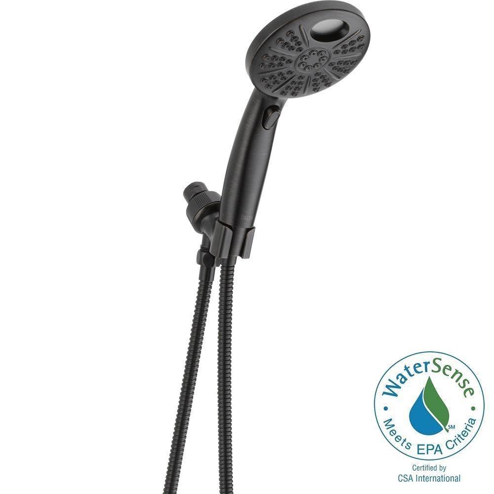 Delta Temp2o 6 Spray Hand Shower And Head Combo Kit In Delta Temp2o 6 Spray Hand Shower And Head Combo Kit In Venetian Bronze